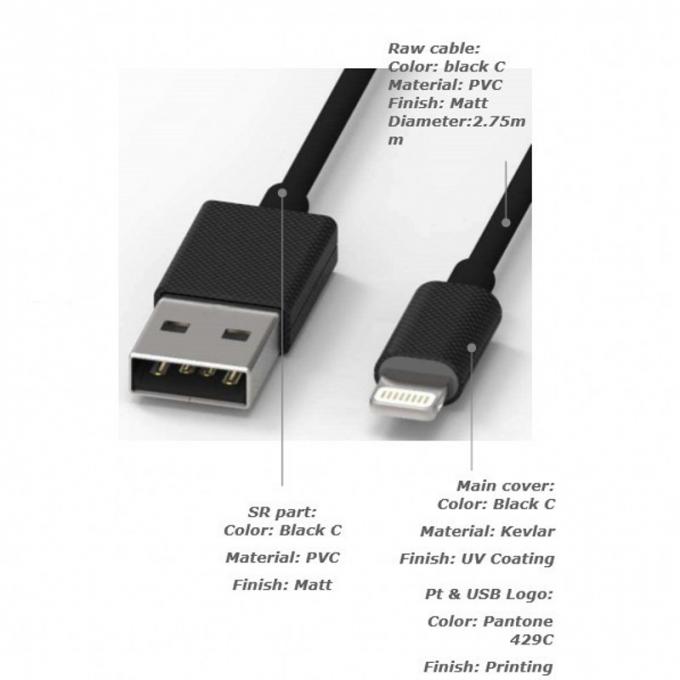 Foxconn MFi Lightning Cables,Carbon Fiber Lightning Cables for iPhone 5S,iPhone 6, iPhone 6 plus, iPhone 7,iPad, iPod