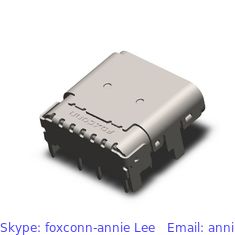 China Foxconn USB Type C Connector UT12111-11606-7H,20G,Dual SMT, Center Heigh 1.53mm, 24pos, Gold Flash Plating supplier