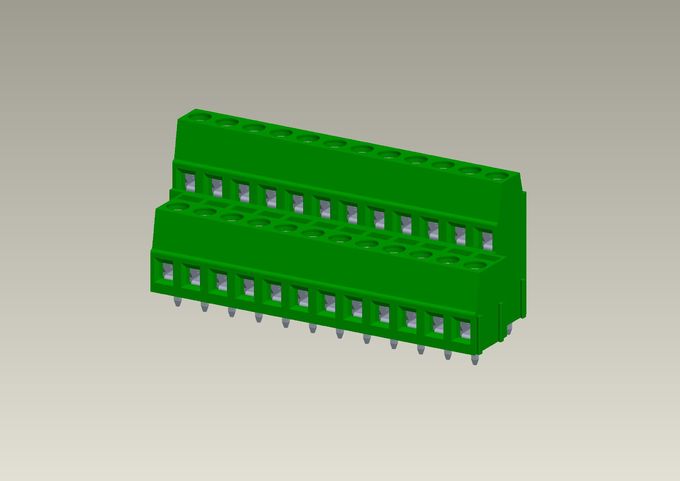 FOXCONN Terminal Block TEPA2*6-13G00-DF, PCB Mount Series, Two row with assembled slot, 5.08mm Pitch ,2-12 Poles